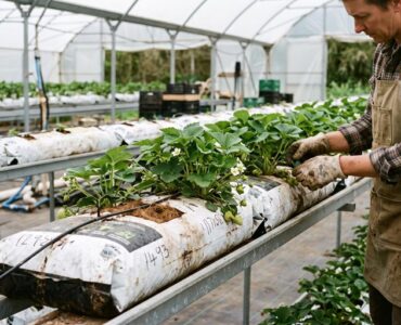 Reusing-Strawberry-Coir-Bags-Second-Season